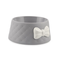 HKM-010003 Bow Cat and Dog Bowl - Cute Pink, Fresh Green, Rich Grey - Durable PP Plastic Design