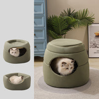 HKM-220115 Multi-Functional Dog and Cat Kennel for All Seasons - Tree Hole Design, Warm and Cozy, Size 45x33x37 cm