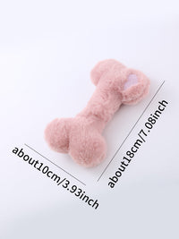 HKM-194451 Interactive Bite-Resistant Love Bone Plush Dog Toy for Teeth Grinding Fun