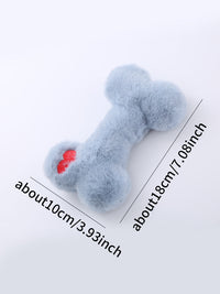 HKM-194451 Interactive Bite-Resistant Love Bone Plush Dog Toy for Teeth Grinding Fun