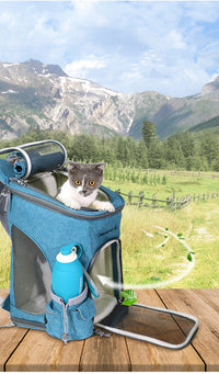 HKM-756435 Compact Folding Shoulder Cat Carrier Bag for Travel and Outdoor Use