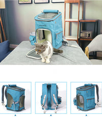 HKM-756435 Compact Folding Shoulder Cat Carrier Bag for Travel and Outdoor Use