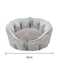 HKM-579411 Cozy Plush Cat Kennel with Hammock - Warm Winter Pet Bed, 46*46*23cm