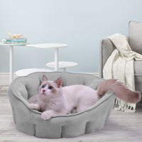 HKM-579411 Cozy Plush Cat Kennel with Hammock - Warm Winter Pet Bed, 46*46*23cm