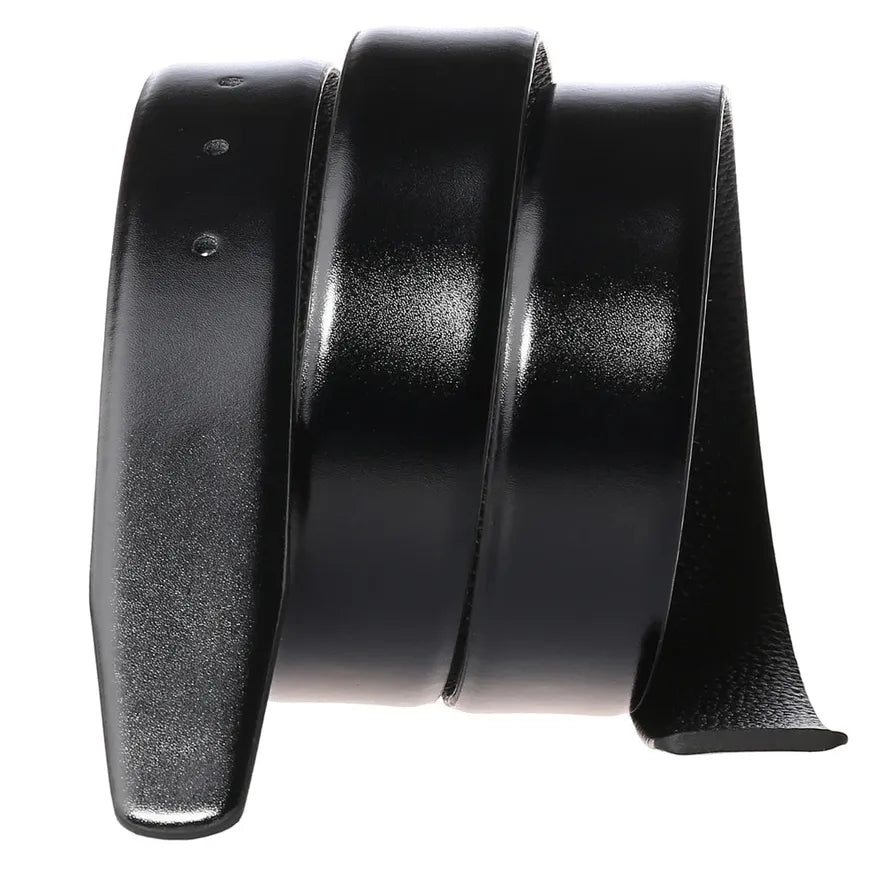HKM-919315 Men's Black Denim Pattern Pin Buckle Perforated Belt Model LY34-391