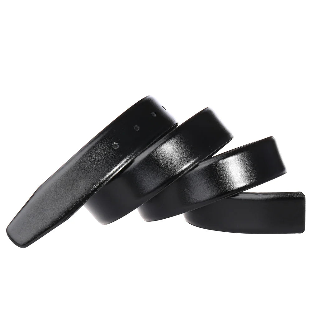 HKM-919315 Men's Black Denim Pattern Pin Buckle Perforated Belt Model LY34-391