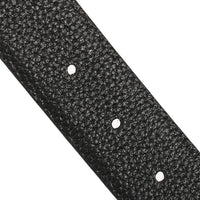 HKM-919315 Men's Black Denim Pattern Pin Buckle Perforated Belt Model LY34-391