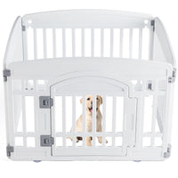 HKM-550419 Pet Playpen for Small to Medium Dogs - Safe, Durable, Adjustable, and Portable Indoor/Outdoor Fence with Rounded Corners, 4-Panel and 6-Panel Options Available