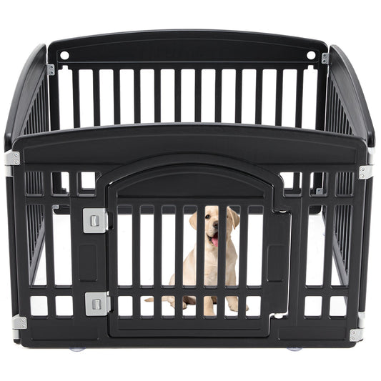 HKM-550419 Pet Playpen for Small to Medium Dogs - Safe, Durable, Adjustable, and Portable Indoor/Outdoor Fence with Rounded Corners, 4-Panel and 6-Panel Options Available