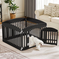 HKM-550419 Pet Playpen for Small to Medium Dogs - Safe, Durable, Adjustable, and Portable Indoor/Outdoor Fence with Rounded Corners, 4-Panel and 6-Panel Options Available