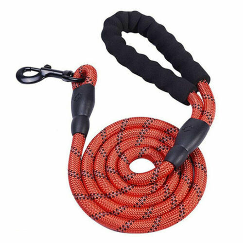 HKM-884243 Reflective Nylon Braided Traction Rope for Safe Dog Walking, 1.5m Length, Available in Various Colors