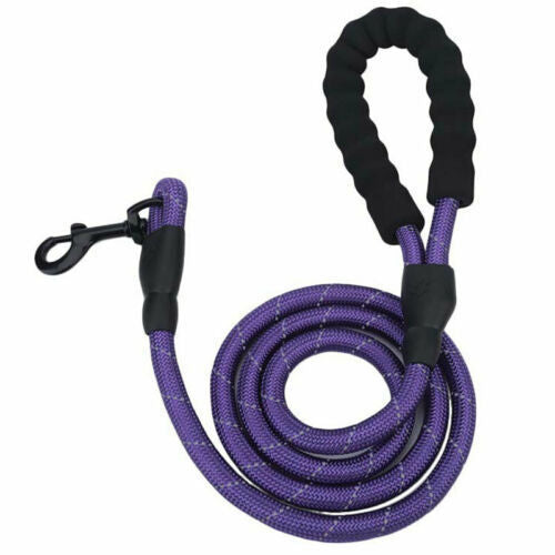 HKM-884243 Reflective Nylon Braided Traction Rope for Safe Dog Walking, 1.5m Length, Available in Various Colors