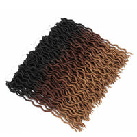 HKM-797011 Ombre Curly Synthetic Braiding Hair Extensions for Medium to Long Styles - Multiple Color Options