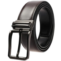 HKM-721555 Genuine Leather Pin Buckle Casual Belt for Men