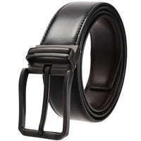 HKM-721555 Genuine Leather Pin Buckle Casual Belt for Men