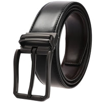 HKM-721555 Genuine Leather Pin Buckle Casual Belt for Men