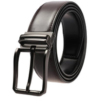 HKM-721555 Genuine Leather Pin Buckle Casual Belt for Men