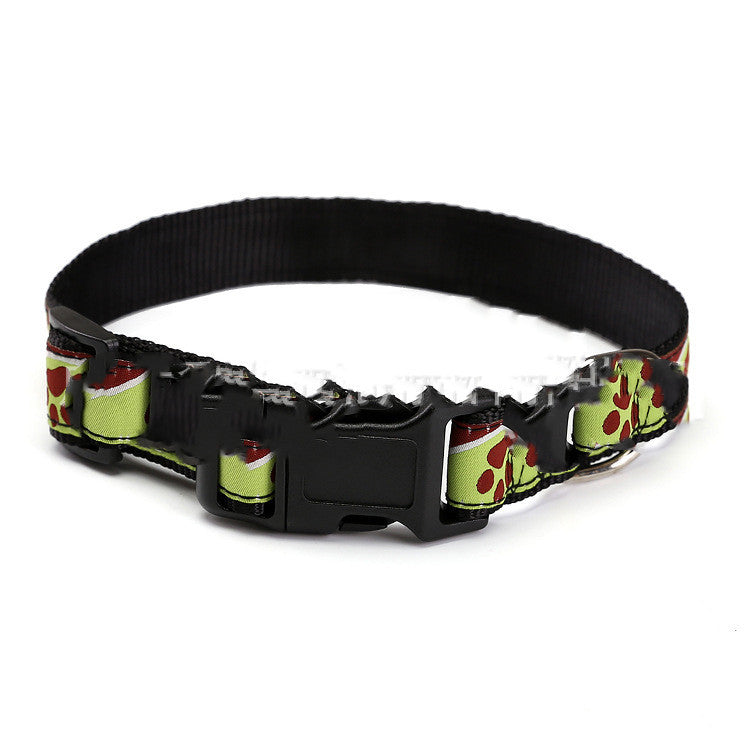 HKM-242067 Personalized Weaving Mark Pet Collar - Durable Nylon Webbing with Customizable Design