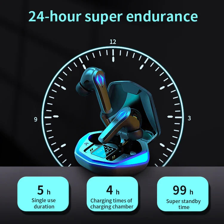 KTX-632595 True Wireless Bluetooth Earbuds with Hands-Free Functionality and Mini In-Ear Design for Gaming and Music