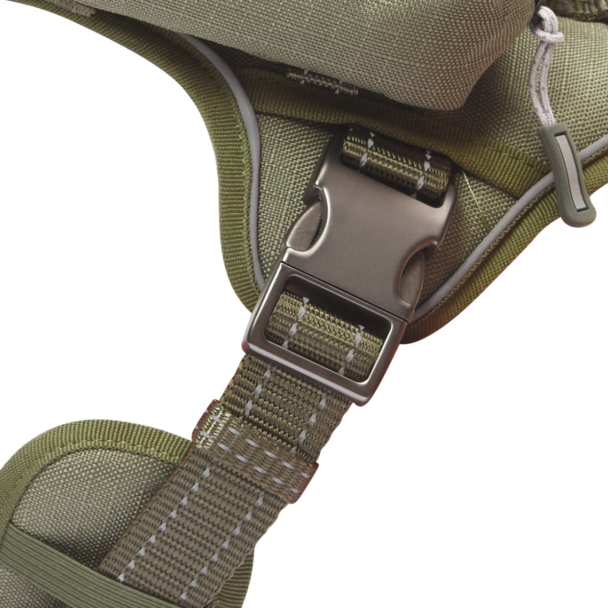 HKM-916179 Tactical Dog Harness with Backpack and No Pull Front Clip - Adjustable with Metal Buckles and Pockets