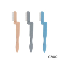 HKM-608211 Stainless Steel Foldable Eyelash Comb and Needle Brow Groomer Tool