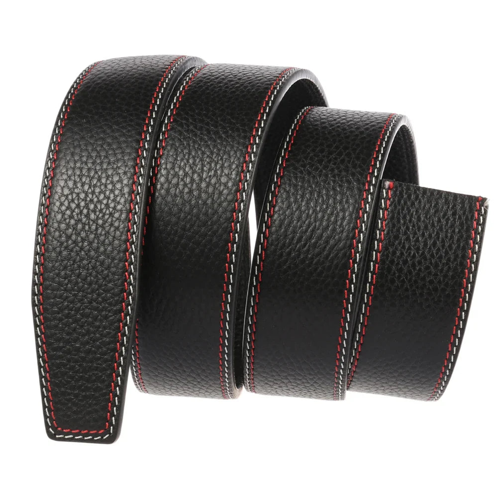 HKM-392723 First Layer Cowhide Colour Thread Men's Fashion Belt - Model LY35-3597