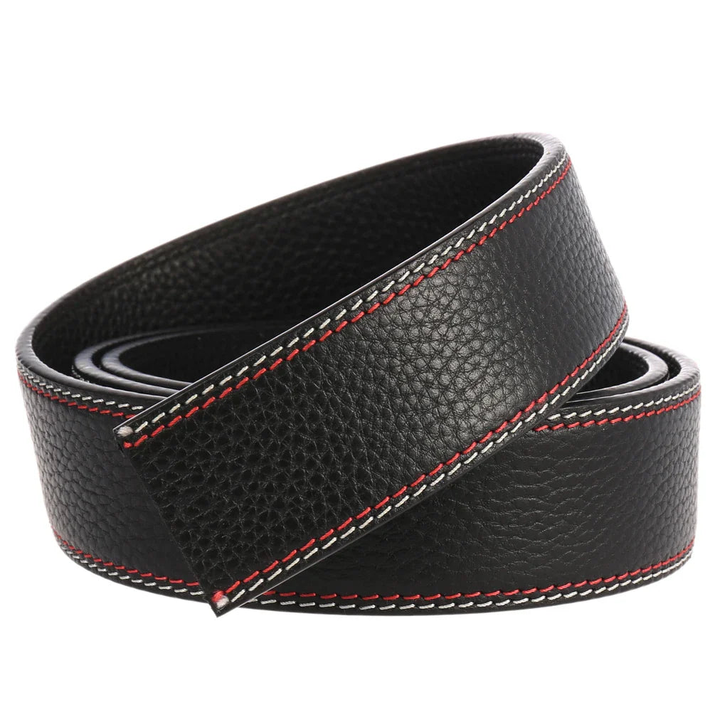 HKM-392723 First Layer Cowhide Colour Thread Men's Fashion Belt - Model LY35-3597
