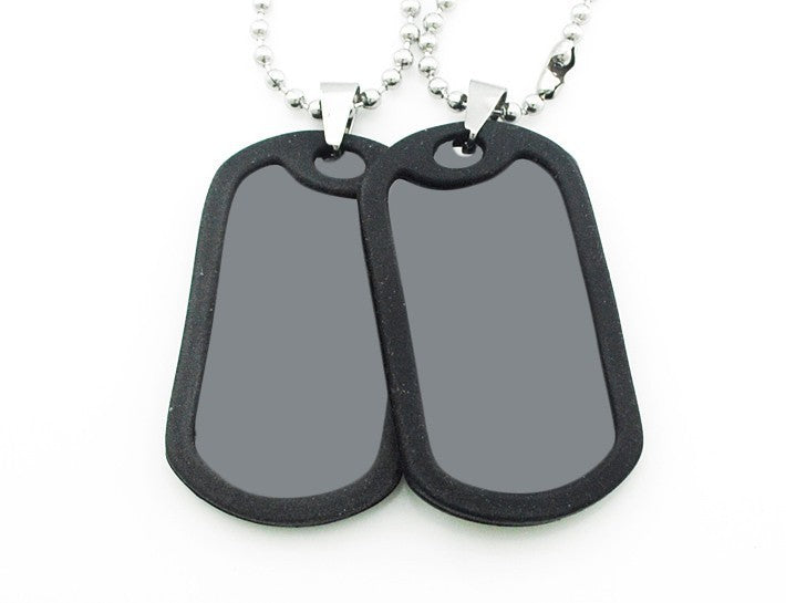 HKM-009235 Men's Titanium Steel Multi-Layer Pendant Necklace with Bead Chain - 60cm Length
