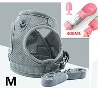 HKM-537619 Breathable Mesh Pet Harness with Durable Leash and Reflective Design for Small to Medium Dogs