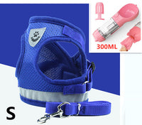 HKM-537619 Breathable Mesh Pet Harness with Durable Leash and Reflective Design for Small to Medium Dogs