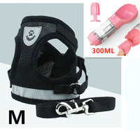 HKM-537619 Breathable Mesh Pet Harness with Durable Leash and Reflective Design for Small to Medium Dogs