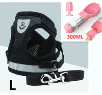 HKM-537619 Breathable Mesh Pet Harness with Durable Leash and Reflective Design for Small to Medium Dogs