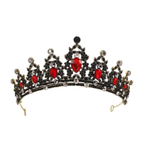 HKM-840147 Water Diamond Alloy Crown Headwear with White Crystals for Women