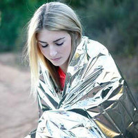 HKM-846355 Emergency Thermal Insulation Blanket – Lightweight PET Aluminum Film Survival Gear