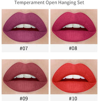 HKM-760595 Cool Smoke Tube Matte Lipstick - Versatile Application with 4 Color Options for Sensitive Skin