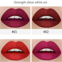 HKM-760595 Cool Smoke Tube Matte Lipstick - Versatile Application with 4 Color Options for Sensitive Skin