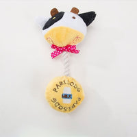 HKM-270355 Plush Animal Sound Toy with Cotton Rope for Dogs - Cow, Frog, Elephant & Bear Options