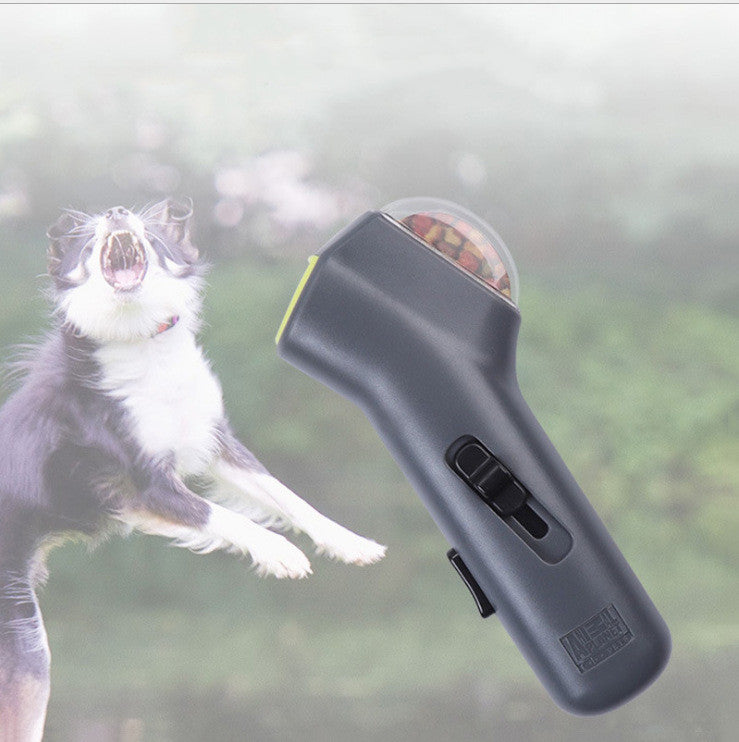HKM-057619 Pet Snack Launcher for Outdoor Training - Easy to Clean, Simple Operation, Transparent Food Storage