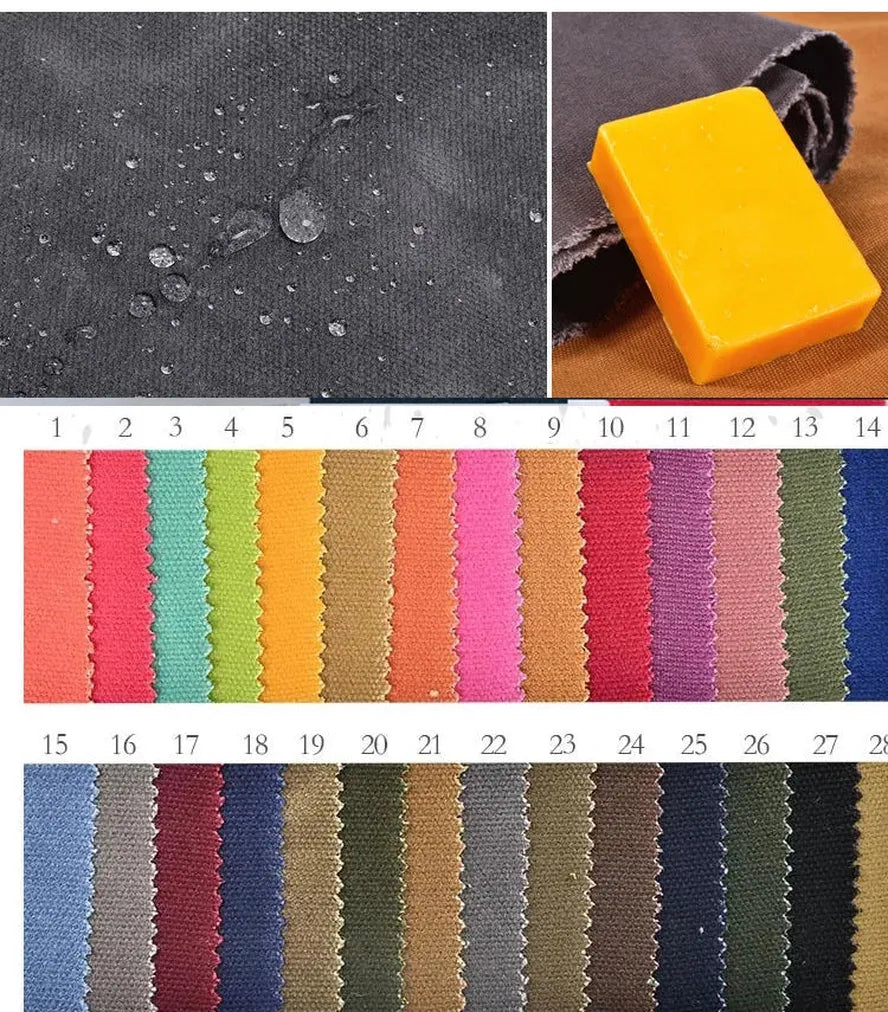 JMT-139466 Waterproof Waxed Canvas Duffel Bag with Full Grain Leather Accents – Large Capacity Travel and Sports Bag