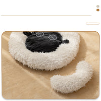 HKM-996179 Cozy Winter Round Cat Bed for Ultimate Comfort and Warmth