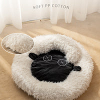 HKM-996179 Cozy Winter Round Cat Bed for Ultimate Comfort and Warmth