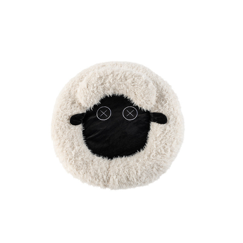 HKM-996179 Cozy Winter Round Cat Bed for Ultimate Comfort and Warmth