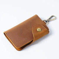 HKM-041491 Handmade Leather Multi-functional Key Case and Card Holder for Men and Women