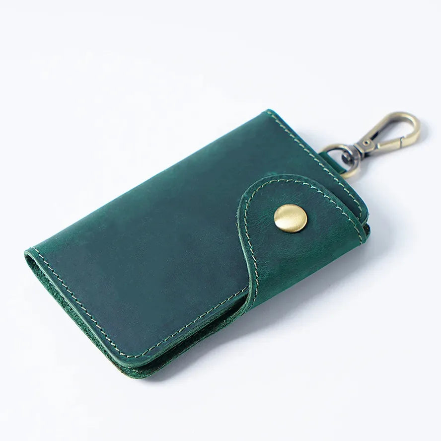 HKM-041491 Handmade Leather Multi-functional Key Case and Card Holder for Men and Women