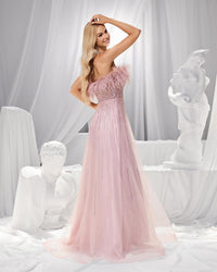 HKM-714643 Elegant Pink Evening Gown for Women - EZ25187