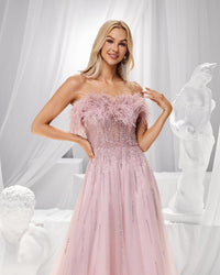 HKM-714643 Elegant Pink Evening Gown for Women - EZ25187