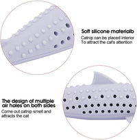 HKM-546835 Catnip-Infused Silicone Fish Shape Chew Toy for Dental Care and Playtime