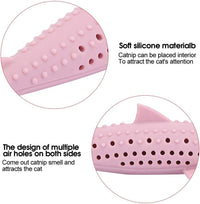 HKM-546835 Catnip-Infused Silicone Fish Shape Chew Toy for Dental Care and Playtime