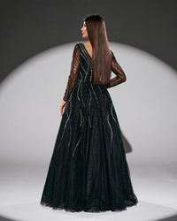HKM-216211 Elegant Black Evening Dress - Model 0065 for Sophisticated Occasions