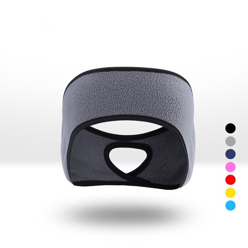 KTX-427667 Fleece-Lined Sports Headband for Running and Yoga, Ear Coverage and Ponytail Compatibility